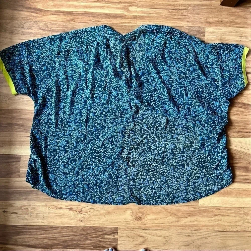 NEW Free People Sleepin' In Shirt Swim Coverup Blue Green M